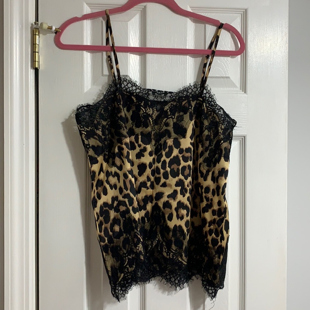 Cheetah lace tank